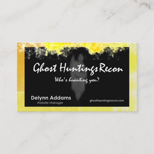 Ghost Hauntings Recon Example Business Card