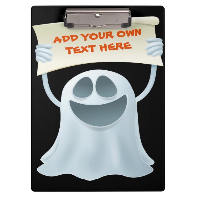 Ghost holding text  clipboard (Front)