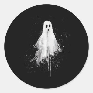 Ghost Horror Spooky Scary Halloween Goth Alt Ghoul Classic Round Sticker