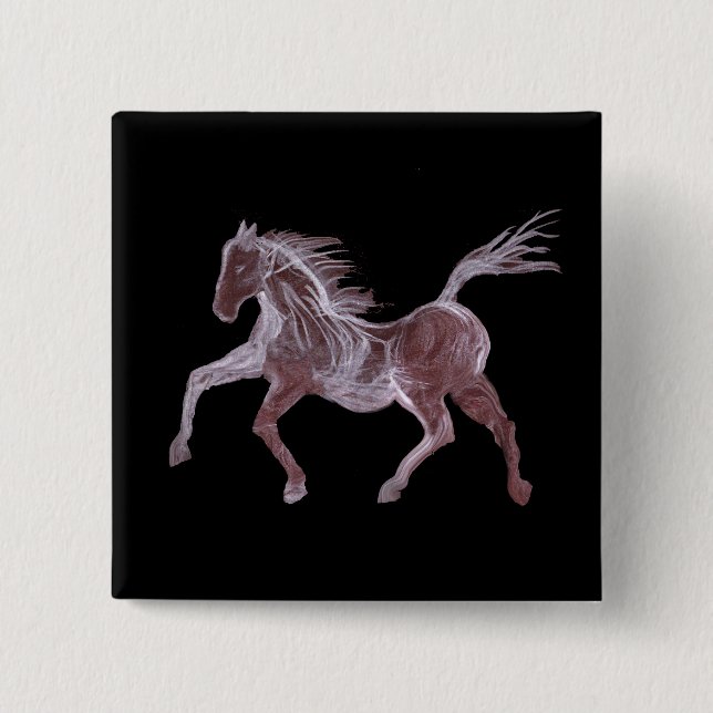 Ghost Horse Dancing Button (Front)