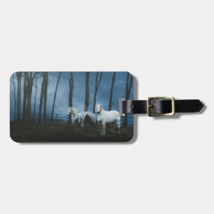 Ghost Horses at Dark Midnight Luggage Tag