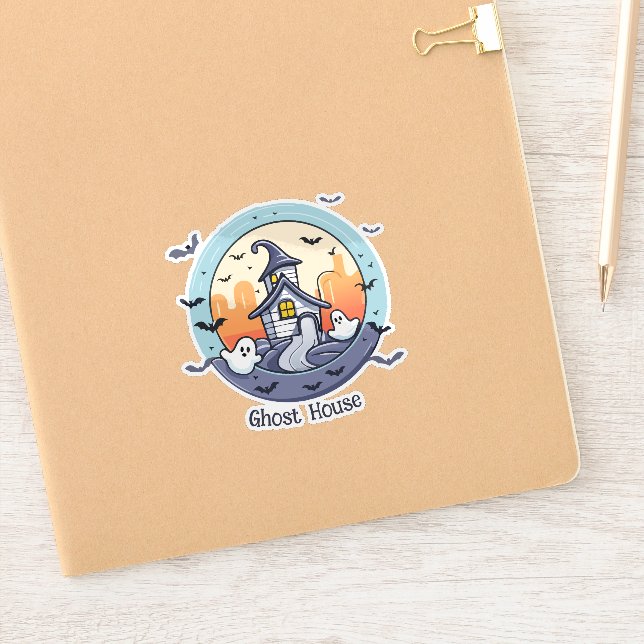 Ghost House Sticker (Notebook)