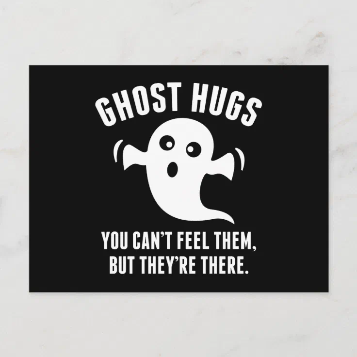 Ghost Hugs Postcard Zazzle