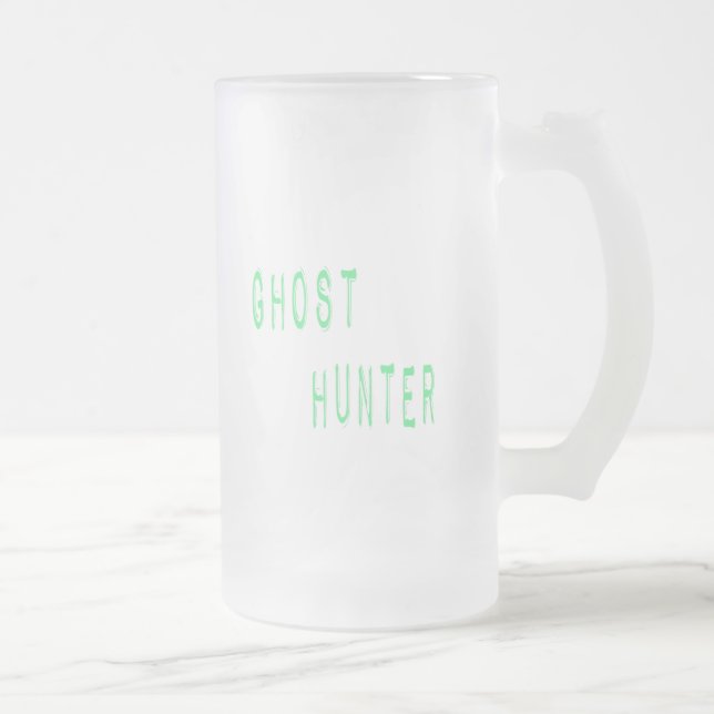 Ghost Hunter Frosted Glass Beer Mug (Right)