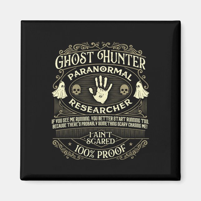 Ghost Hunter - Ghost Hunting Halloween Paranormal  Magnet (Front)