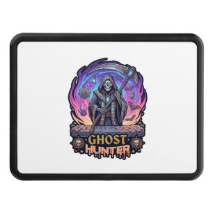 Ghost Hunter Grim Reaper Skeleton Scythe Purple Fl Hitch Cover