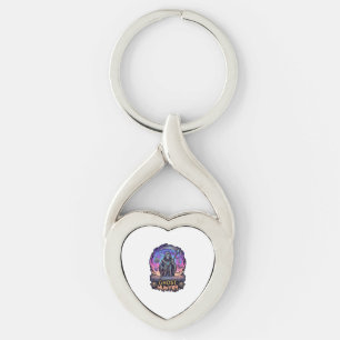 Ghost Hunter Grim Reaper Skeleton Scythe Purple Fl Keychain