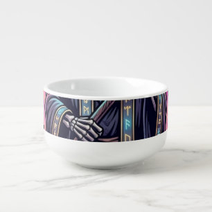 Ghost Hunter Grim Reaper Skeleton Scythe Purple Fl Soup Mug
