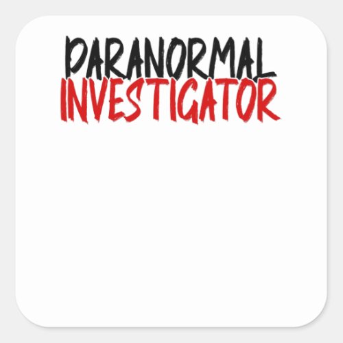 Ghost Hunter House Paranormal Halloween Square Sticker