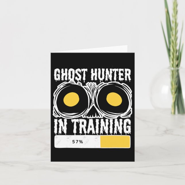 Ghost Hunter In Training Halloween Ghost Hunting  Card (Front)