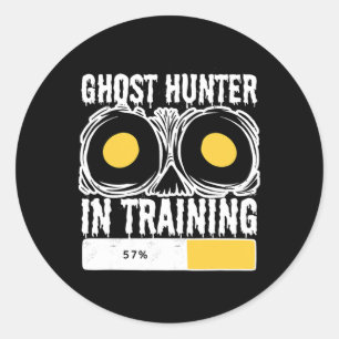 Ghost Hunter In Training Halloween Ghost Hunting  Classic Round Sticker