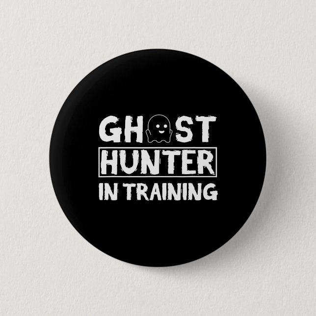 Ghost Hunter Paranormal Investigator Ghost-hunting Button (Front)