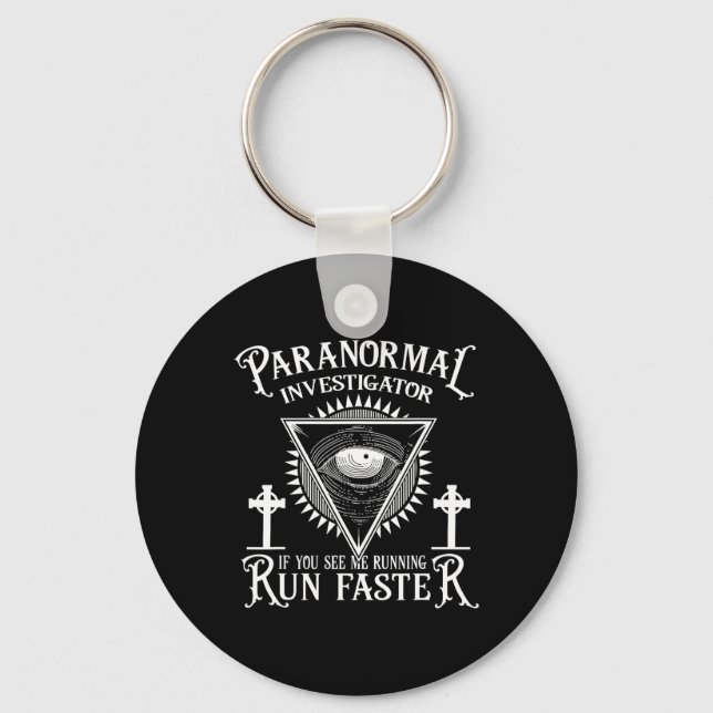 Ghost Hunter Paranormal Investigator  Keychain (Front)