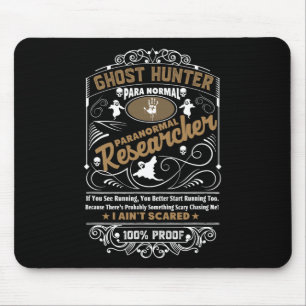 Ghost Hunter Paranormal Vintage Whiskey Style Desi Mouse Pad