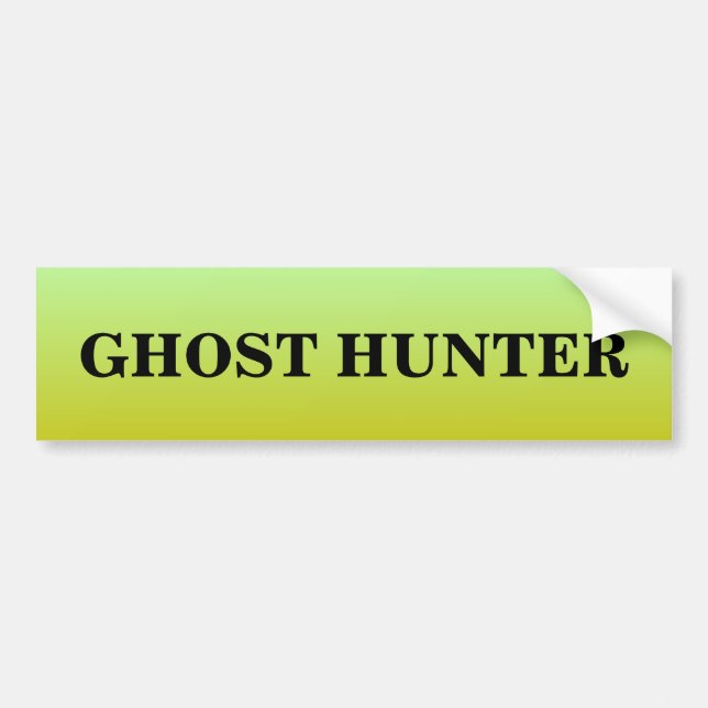 Ghost Hunter Spooky Bumper Sticker (Front)