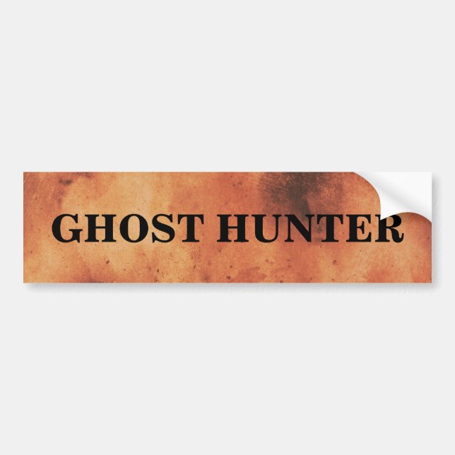 Ghost Hunter Spooky Bumper Sticker (Front)