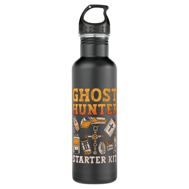 Ghost Hunter Starter Kit Paranormal Ghost Hunting Stainless Steel Water Bottle (Front)