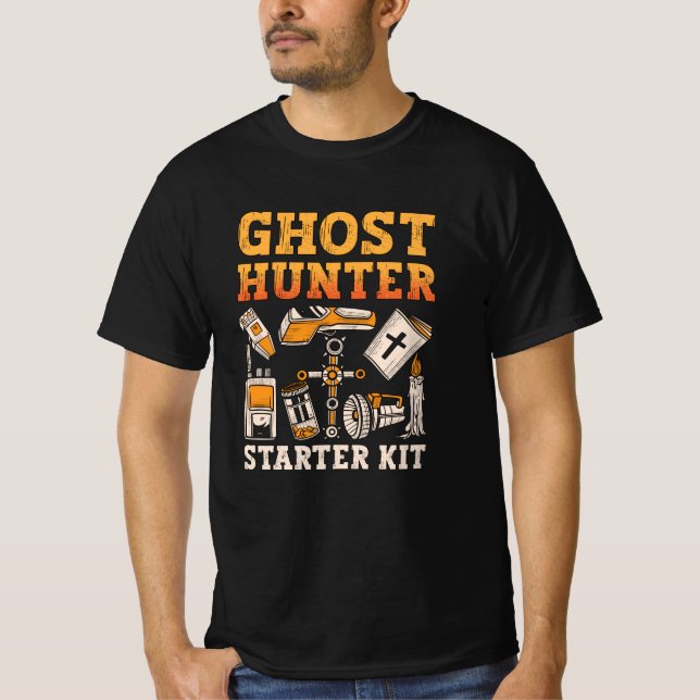 Ghost Hunter Starter Kit Paranormal Ghost Hunting T-Shirt (Front)