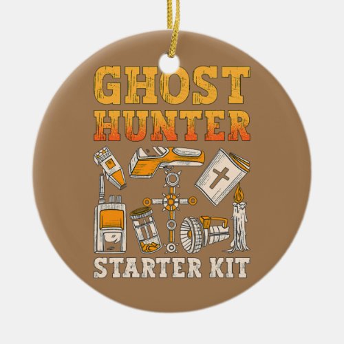 Ghost Hunter Starter Kit Paranormal Hunting Ghost Ceramic Ornament