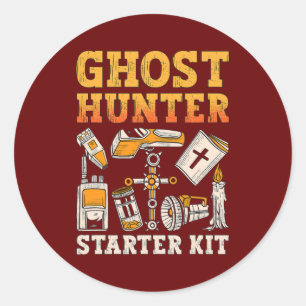 Ghost Hunter Starter Kit Paranormal Hunting Ghost Classic Round Sticker