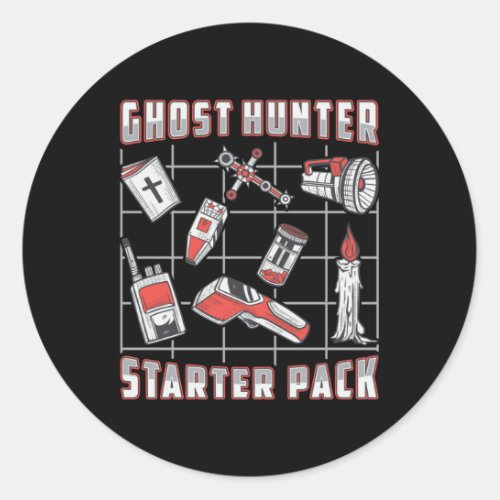 Ghost Hunter Starter Pack Paranormal Ghost Hunting Classic Round Sticker