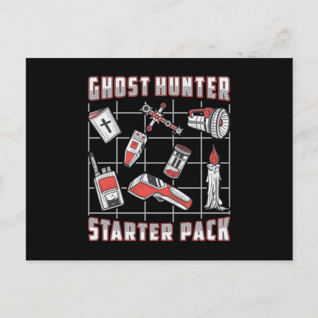 Ghost Hunter Starter Pack Paranormal Ghost Hunting Postcard (Front)