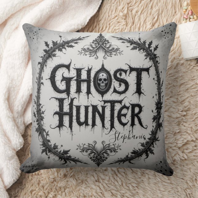 Ghost Hunter Throw Pillow (Blanket)
