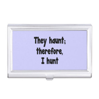Ghost Hunter's Philosophy - Blue Background Business Card Case