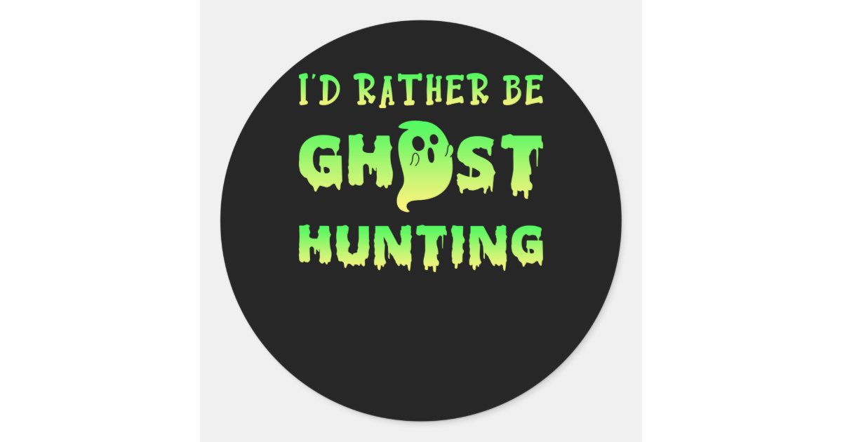 Ghost Hunting Classic Round Sticker | Zazzle