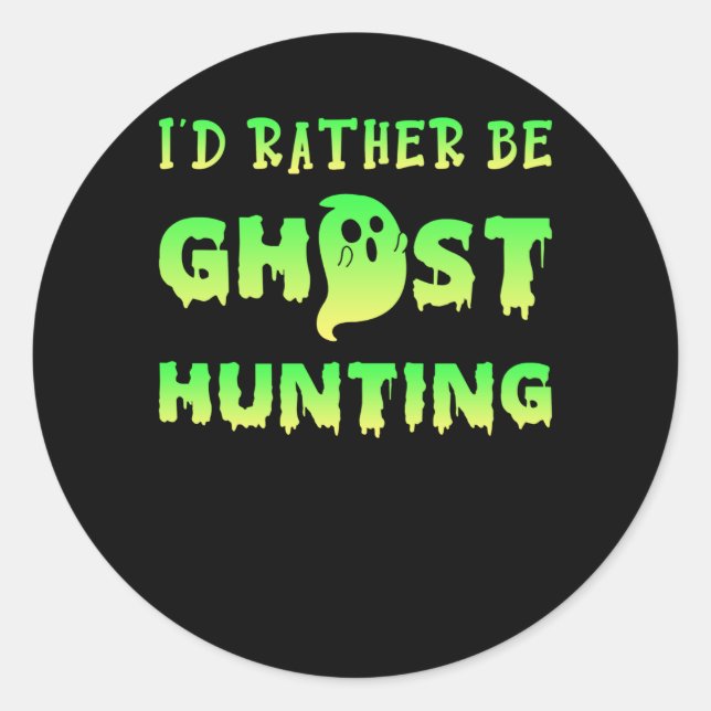 Ghost Hunting Classic Round Sticker (Front)