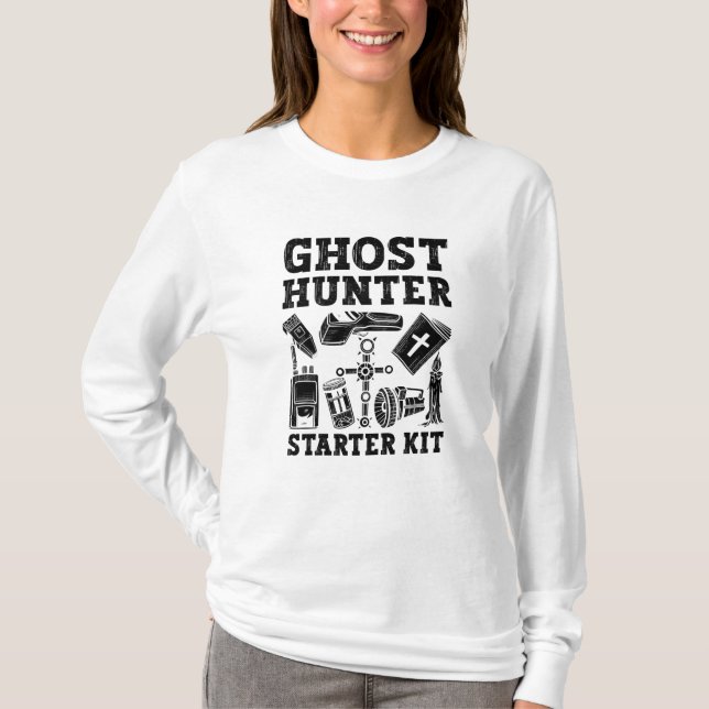 Ghost Hunting Ghost Hunter Starter Kit Paranormal T-Shirt (Front)