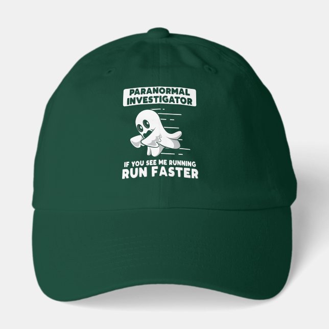 Ghost Hunting Paranormal Investigator Run Faster Hat (Front)