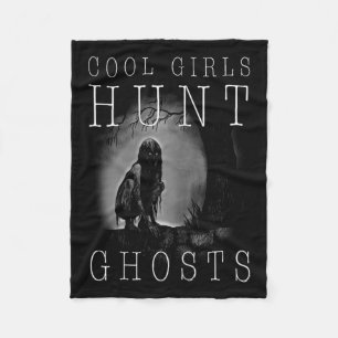 Ghost Hunting Shirt Funny Ghosthunter Girl Paranor Fleece Blanket