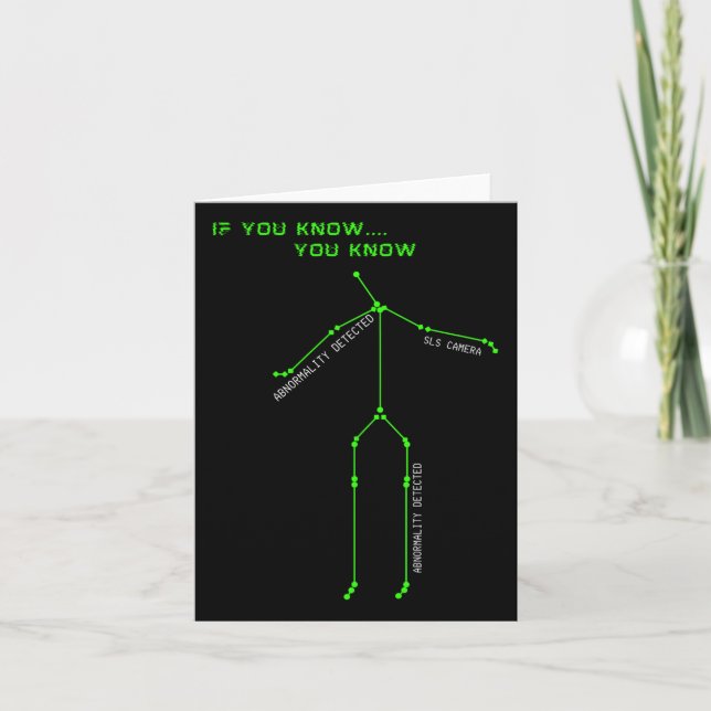 Ghost Hunting Sls Camera Stick Man Novelty Spooky  Card (Front)