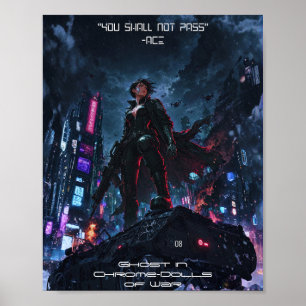 Ghost in Chrome: Limited Edition Cyberpunk Poster