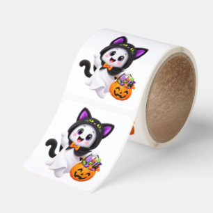 Ghost in Costume with Candy stickers