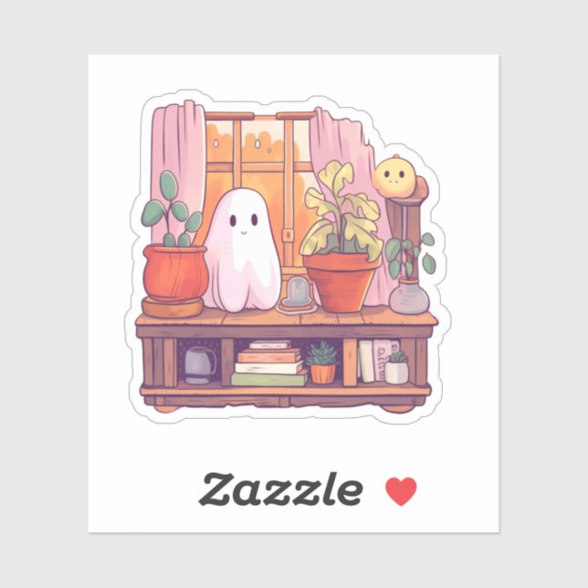 Ghost in room sticker (Sheet)