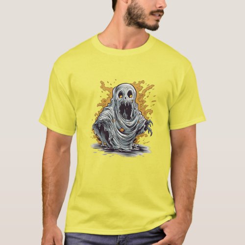 Ghost in The Dark Night Art Design T_Shirt