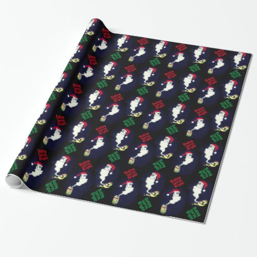 GHOST in the EGG NOG Christmas Gift Wrap Paper