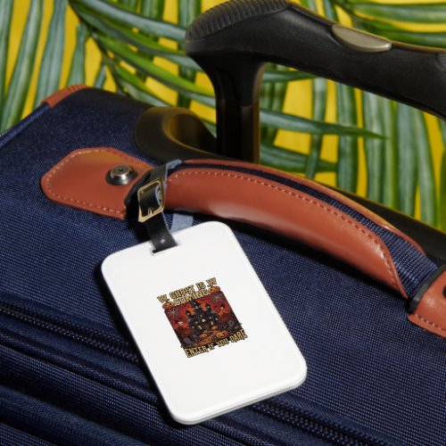 Ghost Is Coming Halloween Haunted House Pumpkins B Luggage Tag