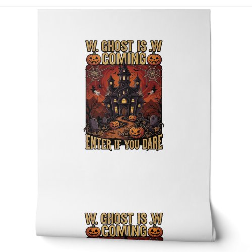 Ghost Is Coming Halloween Haunted House Pumpkins B Wallpaper