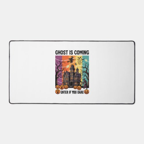 Ghost Is Coming Halloween Haunted House Witch Pump Desk Mat