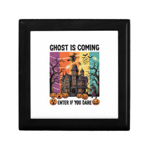Ghost Is Coming Halloween Haunted House Witch Pump Gift Box