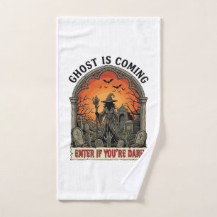 Ghost Is Coming Witch Graveyard Zombie Hands Hallo Hand Towel