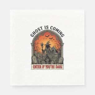 Ghost Is Coming Witch Graveyard Zombie Hands Hallo Napkins