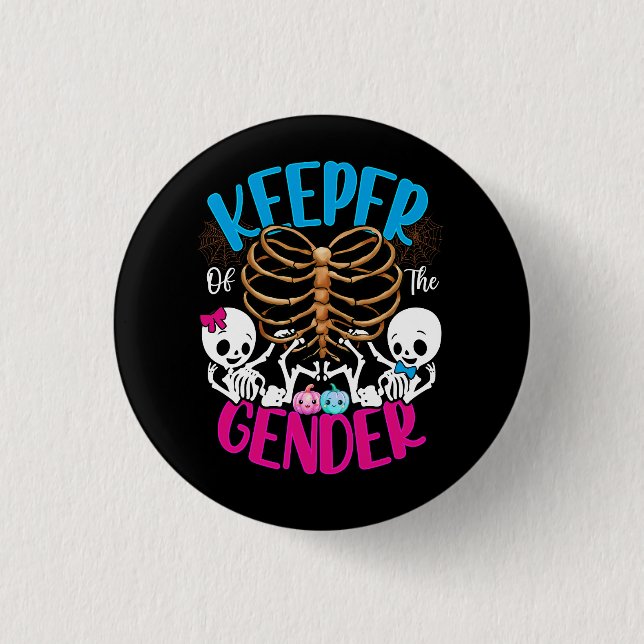 Ghost Keeper Of The Gender Reveal Announcement Hal Button (Front)