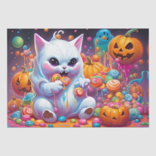 Ghost Kitten Pumpkin Halloween Candy Tissue Paper