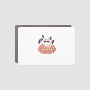 Ghost Kitty in a pumpkin Classic T-Shirt Car Magnet
