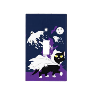 Ghost Kitty Light Switch Cover