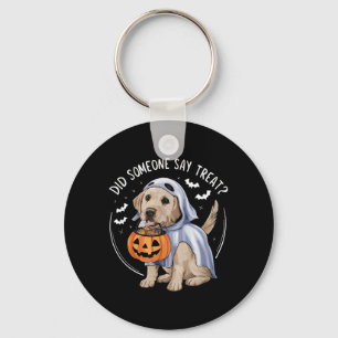 Ghost Labrador Puppy Treats Halloween Labrador Dog Keychain
